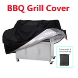 HULIANFU Waterproof BBQ Cover Anti-Dust Outdoor Heavy Duty Charbroil Grill Cover Rain Protective Barbecue Cover 7 Sizes Black BBQ Cover