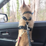 HULIANFU Pet Supplies Car Seat Belt Dog Seat Belt Dog Leash Vehicle Belt Adjustable Cushioning Elastic Reflective Safety Rope for Dog Cat