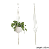 HULIANFU Macrame Handmade Plant Hanger Baskets Flower Pots Holder Balcony Hanging Decoration Knotted Lifting Rope Home Garden Supplies