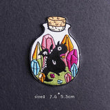 HULIANFU Van Gogh Patch Iron On Patches For Clothing Thermoadhesive Patches On Clothes Japan Anime/Fusible Patch Embroidery Sticker Badge