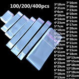 HULIANFU Transparent Plastic Self Adhesive Bag Self Sealing Small Bags For Pen Jewelry Candy Packing Resealable Gift Cookie Packaging Bag