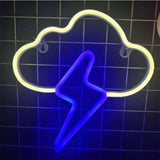 HULIANFU Night Ligh USB Powered Banana Cactus Pineapple Coconut Tree Love Popsicle Hello Rose Led Backplane Neon Lights for Bedroom Decor