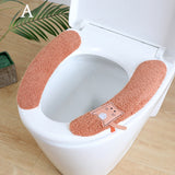HULIANFU Universal Toilet Seat Stickers With Handles Cartoon Toilet Cushion Pad Washable Household Bathroom Lid Cover Pad Cushion Mat