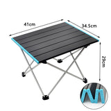HULIANFU Ultralight Portable Folding Camping Table Foldable Outdoor Dinner Desk High Strength Aluminum Alloy For Garden Party Picnic BBQ