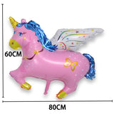 HULIANFU Unicorn Balloon Decoration Happy Birthday Party Supplies Foil Letter Balloon Globos Balony Banner Streamer Baby Shower Balloons
