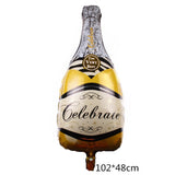 HULIANFU Wine Bottle Glass Balloon Aluminum Foil Balloons Birthday Celebration Decoration Wedding Anniversary Party Decorations Globos