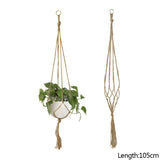HULIANFU Macrame Handmade Plant Hanger Baskets Flower Pots Holder Balcony Hanging Decoration Knotted Lifting Rope Home Garden Supplies
