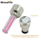 HULIANFU WasaFire Neon Bike Spoke Light Mini LED Bicycle Taillight MTB Wheel Tire Nozzle Valve Caps Lamp Cycling Warning Head Rear Light