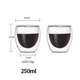HULIANFU JANKNG Heat-Resistant Double Wall Glass Cup Beer Coffee Cup Set Handmade Beer Tumbler Mug Tea Whiskey Mugs Transparent Drinkware