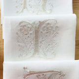 HULIANFU Letters Embroidery  Table Napkin  White Wedding Party Holiday  Decorative  Towel  Rectangular  Hand Towels