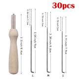 HULIANFU MIUSIE 1-30 PCS Wool Felt Needle Felt Needle Felting Starter Kit Felting Needles Felt Diy Package for Felting with Bottle