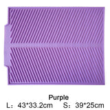 HULIANFU Silicone Square Dish Drying Mat Heat Resistant Draining Tableware Durable Pad Mat for Dishes Table Placemats Kitchen Accessories