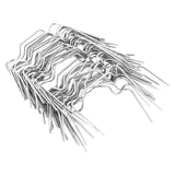 HULIANFU Promotion! 50Pcs Stainless Steel Greenhouse W Clips Spring Wire Glazing Glass Frame Fixing Clamp