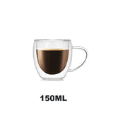 HULIANFU JANKNG Heat-Resistant Double Wall Glass Cup Beer Coffee Cup Set Handmade Beer Tumbler Mug Tea Whiskey Mugs Transparent Drinkware