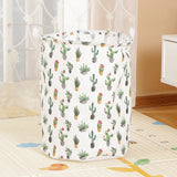 HULIANFU Organizer Canvas Laundry Basket Waterproof Large Capacity Laundry Hamper Dirty Clothes Storage Basket Toy Home Storage Bin 45x35