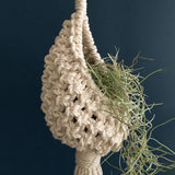 HULIANFU Northern Europe Hanging Basket Pineapple Shape Landscaping Cotton Macrame Flower Planter for Living Room Balcony Decorations