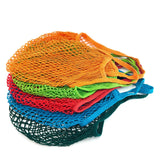 HULIANFU Portable Reusable Grocery Bags Fruit Vegetable Bag Washable Cotton Mesh String Organic Organizer Handbag Short Handle Net Tote