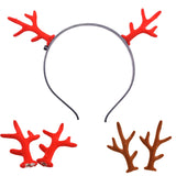 HULIANFU  5 Pairs Red/brown Simulation Antlers DIY Handmade Cute Headband Headdress Accessories Material Christmas Party Decor Photo Props