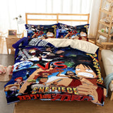 HULIANFU ONE Piece Japan Anime Game Summer Bed Pillowcases Quilt Duvet Cover Set Single Queen King 3D Photo Bedding Set