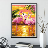 HULIANFU Sunset Scenery DIY 5D Diamond Painting Full Round Drill Mosaic Landscape Diamond Embroidery Picture Rhinestone Home Decor Gift