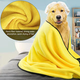 HULIANFU New Absorbent Towels for Dogs Cats Fashion Bath Towel Nano Fiber Quick-drying Bath Towel Car Wiping Cloth Pet Supplies