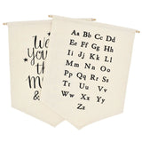 HULIANFU Nordic Hanging Canvas Pennant Kids Room Wall Banner Home Decoration Ornaments J0PC