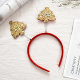 HULIANFU 2023 Red Christmas Hair Band Cartoon Santa Claus Snowman Antlers Headband Merry Christmas Decor Adult Kids Naviidad Gifts Noel Toys