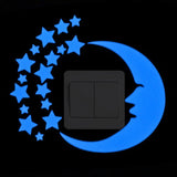 HULIANFU Light Switch Sticker Luminous Wall Stickers Cartoon Glow in the Dark Sticker Decal for Kids Room Decoration Home Decor Cat Fairy