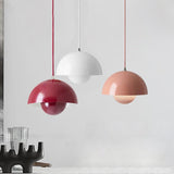 HULIANFU Restaurant Pendant Light Kitchen Pendant Lamp Dining room LED Light Modern Hanging Light for Bedroom Living room Nordic 7 Color