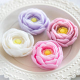 HULIANFU Peony Flower Handmade Soap Silicone Mold DIY Silicone Soap Molds Soap Making Candle Mold Fondant Cake Decor Chocolate Mold
