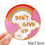 HULIANFU Van Gogh Embroidered Patches on Clothes DIY Cartoon Wave Applique Clothing Thermoadhesive Patches for Clothing DIY
