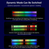 HULIANFU RGB Sound control LED light app control pickup voice activated rhythm lights color ambient LED light bar of music Ambient Light