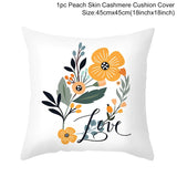 HULIANFU New Style Geometric Yellow Pillowcase Decorative Cushion For Sofa DIY Printed Pillow Chair Car Cushion Christmas Home Decoration