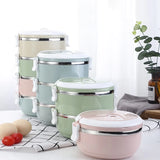 HULIANFU Multi-Layer Stainless Steel  Lunch Box Food Portable Thermal  Lunchbox Picnic Office Kids  Workers School Japanese Bento