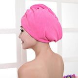 HULIANFU Thicken Microfiber Dry Hair Towel Quick Drying Lady Dry Hair Cap Strong Absorbent Lady Shower Turban Head Wrap Bathing Tools