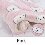 HULIANFU Pet Sleeping Mat Cat Bed Dog Bed Thickened Pet Soft Wool Mat Blanket Mmattress Household Portable Washable Warm Carpet