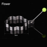 HULIANFU  5 Shapes Stainless Steel Fried Egg Shaper Egg Mold DIY Breakfast Egg Pancake Rings Sandwich Kitchen Tools Utensil Baking Tools