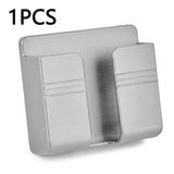 HULIANFU Punch Free Wall Mounted Organizer Storage Box Remote Control Mounted Mobile Phone Plug Wall Holder Charging Multifunction hook