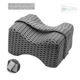 HULIANFU Memory Foam Wedge Sleeping Knee Pillow for Side Sleepers Back Pain Sciatica Relief Pregnancy Maternity Pillows Back Leg Cushion