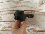 HULIANFU Solid Black Silicone Smoking Pipe With Glass Bowl Tobacco Pipe 4 inch