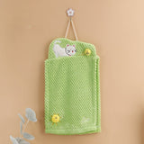 HULIANFU Lovely Cartoon Handkerchief Towel Hanging Absorbent Coral Velvet Wipe a Towel Household Kitchen Quick Drying Hand Cloth