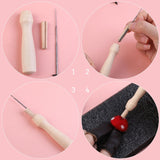 HULIANFU LMDZ 72 Colors Wool Felting Kit Needle Felting Tools DIY Handle Wool Felt Toys Making Fabric Materials Handcraft For Beginners