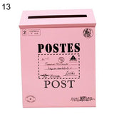 HULIANFU Retro Metal Mailboxes Wall Mounted Mail Box Mailbox Bucket Newspaper Letter Box Post Garden Decoration Garden Supplies