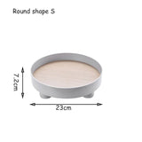 HULIANFU Storage Tray Home Decor Organizer Decorations Trays Candle Holder Wooden Tray for Perfume Vanity Coffee Table Food Plates