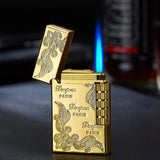HULIANFU New  Loudly Gas Lighter Square Metal Sideslip Mini Lighters Flint Cigarette Lighters Smoking Accessories Gadgets for Men