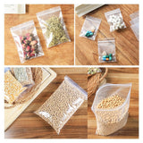 HULIANFU   Zip Lock Plastic Bags Transparent Packaging Poly Ziplock Bag Pouch 100 pcs
