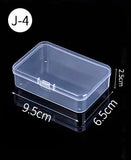 HULIANFU Mini Boxes Rectangle Clear Plastic Jewelry Storage Case Container Packaging Box for Earrings Rings Beads Collecting Small Items