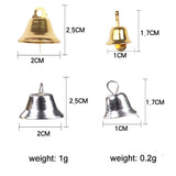 HULIANFU 2023 1cm 2cm mini Gold Silver jingle Bell Christmas tree Decoration Pet Hanging Metal Bell DIY Handmade Bell Crafts Accessories