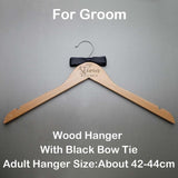 HULIANFU Personalized Wedding Hanger Bridal Shower Gift Engrave Name Wood Hanger Bridesmaid  Groomsmen Hanger Laser Cut Dress Hanger