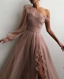 hulianfu hulianfu A line Evening Dress Promdress Short Simple Evening Gown Long Sleeves Robe De Soiree Formal Party Dresses Custom made
